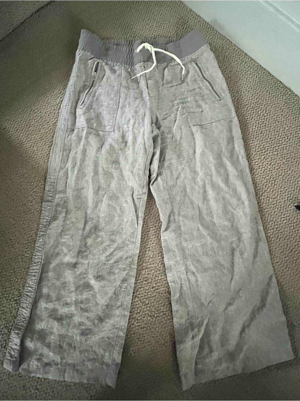 Athleta women’s linen wide leg pants